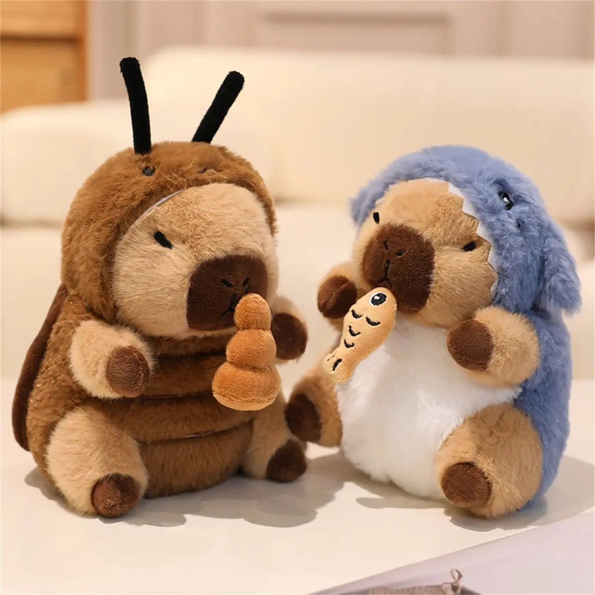 Transforming Capybara Plush Toy with Pull String Mechanism, Soft and Fluffy Stuffed Doll for Halloween and Christmas Decor, Ideal Kids Birthday Gift, Unisex Cuddly Companion