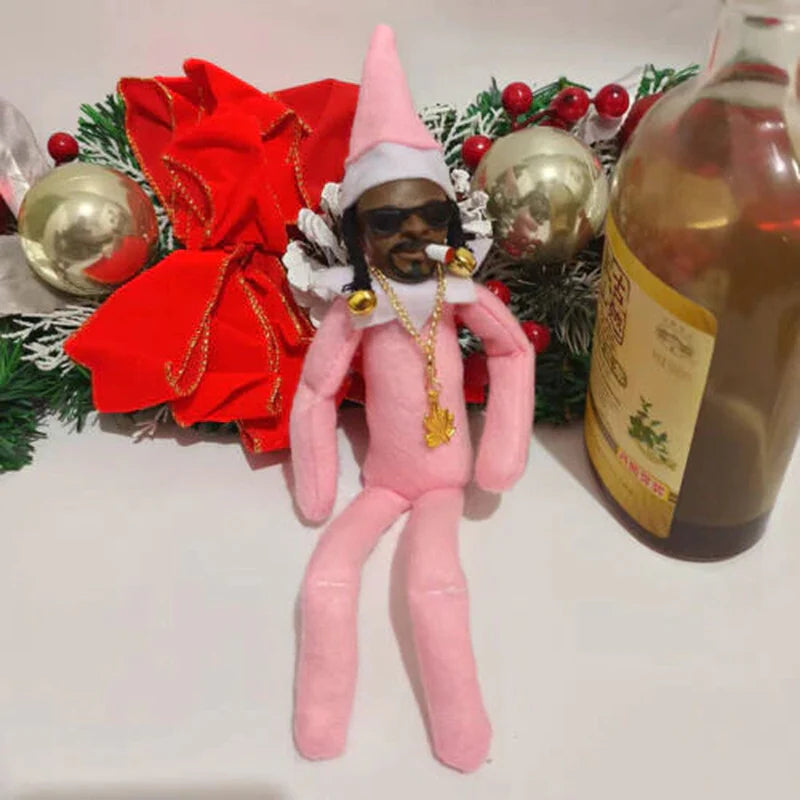 Snoop on a Stoop Christmas Elf Doll - Decorative Holiday Spy Toy for Home and Gift Giving