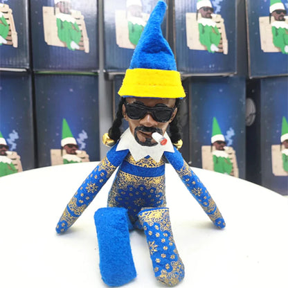 Snoop on a Stoop Christmas Elf Doll - Decorative Holiday Spy Toy for Home and Gift Giving