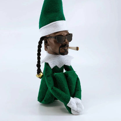 Snoop on a Stoop Christmas Elf Doll - Decorative Holiday Spy Toy for Home and Gift Giving