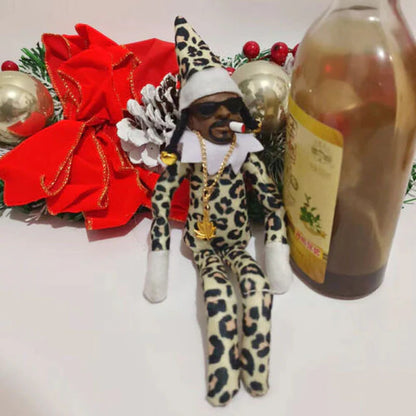Snoop on a Stoop Christmas Elf Doll - Decorative Holiday Spy Toy for Home and Gift Giving