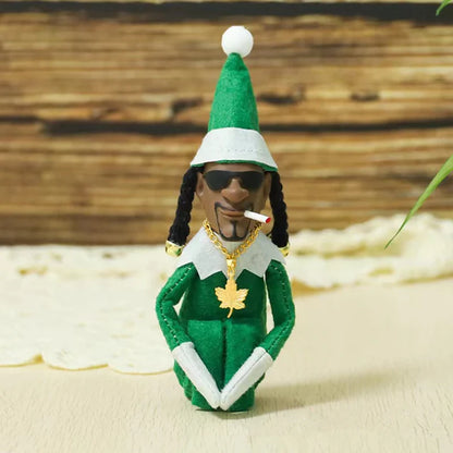 Snoop on a Stoop Christmas Elf Doll - Decorative Holiday Spy Toy for Home and Gift Giving
