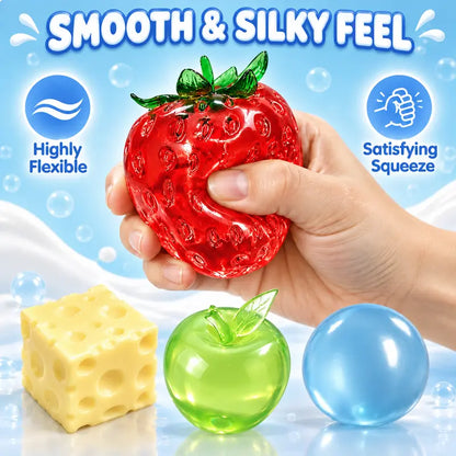Coconut Oil Infused Squishy Fidget Set - 4PCS Non-Rebound Moldable Toys for Kids, Ideal for Sensory Relief, Party Favors, Birthday Gifts, and Classroom Prizes