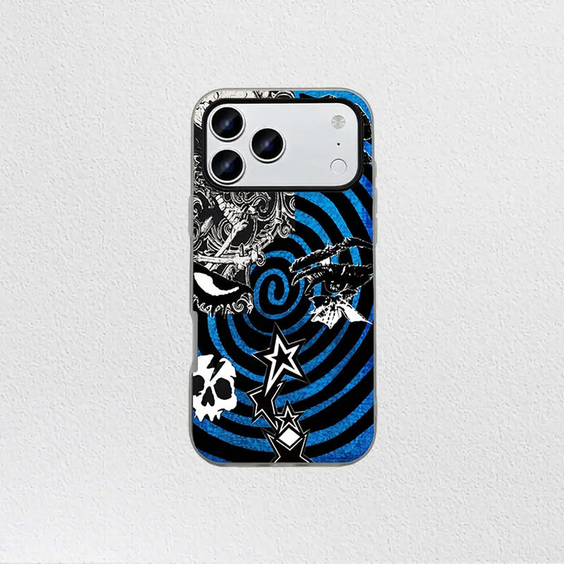 Dark Gothic Skull Monster Soft TPU Shockproof Phone Case for iPhone 13-17 Pro Max Series