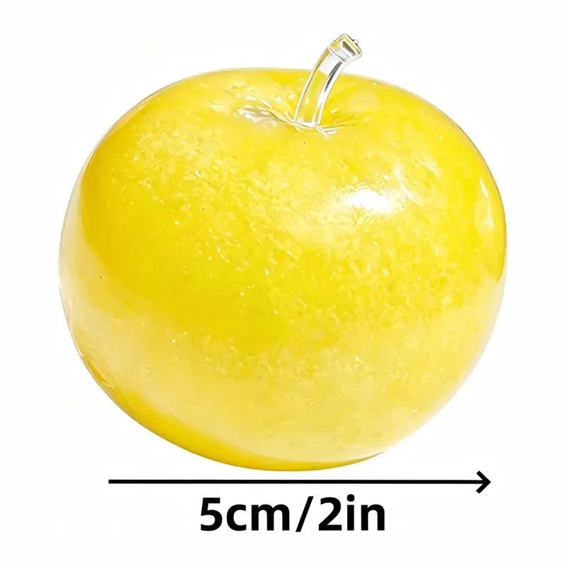 Yellow Apple Slushy Squishy Toy - ASMR Experience for Kids, Soft and Safe Playtime Accessory