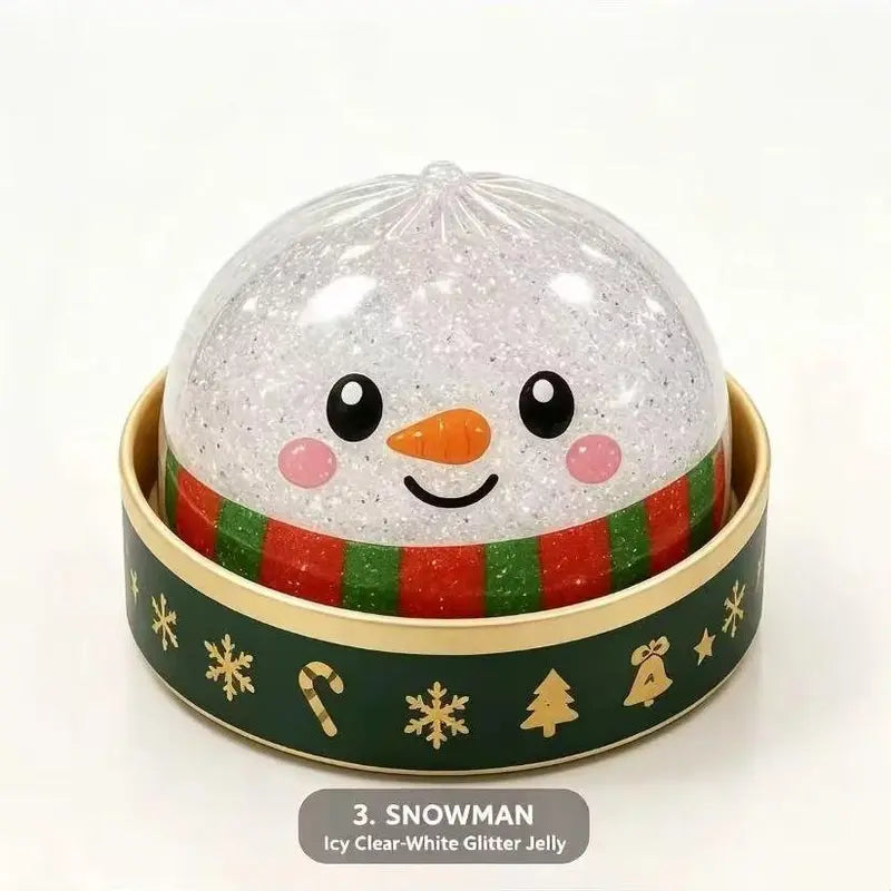 Christmas Dumpling Squishy Blind Box - Set of 6 Kawaii Stretchy Slow-Rising Toys (Santa, Snowman, Reindeer) for Kids, Ideal Holiday Gift, Scrapbooking & Stamping Accessory, Decorative Item