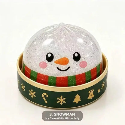 Christmas Dumpling Squishy Blind Box - Set of 6 Kawaii Stretchy Slow-Rising Toys (Santa, Snowman, Reindeer) for Kids, Ideal Holiday Gift, Scrapbooking & Stamping Accessory, Decorative Item