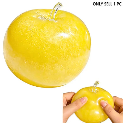 Yellow Apple Slushy Squishy Toy - ASMR Experience for Kids, Soft and Safe Playtime Accessory