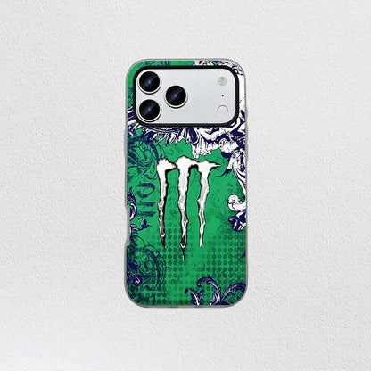 Dark Gothic Skull Monster Soft TPU Shockproof Phone Case for iPhone 13-17 Pro Max Series
