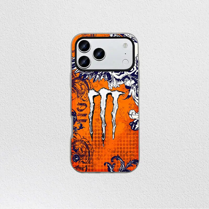 Dark Gothic Skull Monster Soft TPU Shockproof Phone Case for iPhone 13-17 Pro Max Series