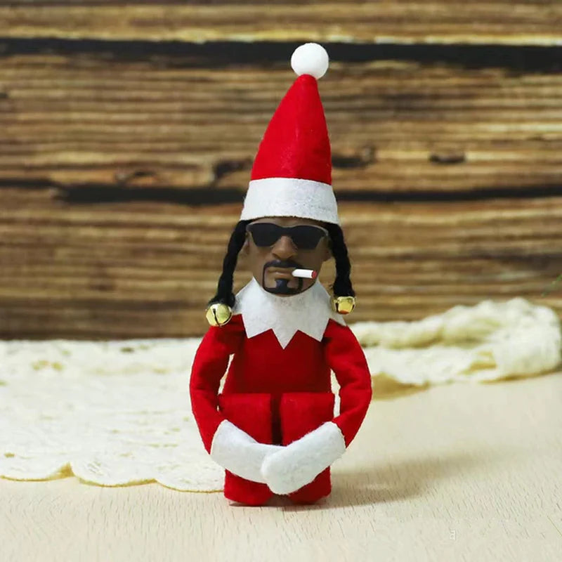 Snoop on a Stoop Christmas Elf Doll - Decorative Holiday Spy Toy for Home and Gift Giving