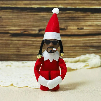 Snoop on a Stoop Christmas Elf Doll - Decorative Holiday Spy Toy for Home and Gift Giving