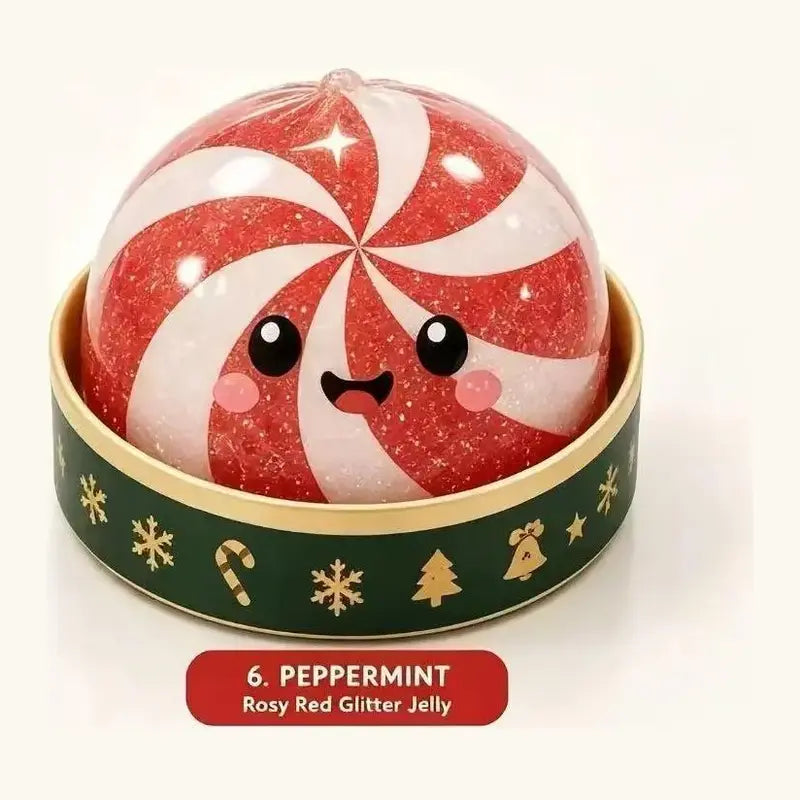 Christmas Dumpling Squishy Blind Box - Set of 6 Kawaii Stretchy Slow-Rising Toys (Santa, Snowman, Reindeer) for Kids, Ideal Holiday Gift, Scrapbooking & Stamping Accessory, Decorative Item