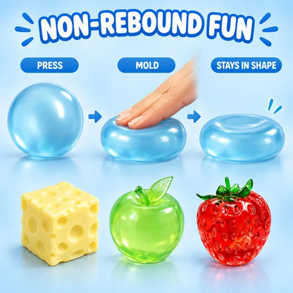 Coconut Oil Infused Squishy Fidget Set - 4PCS Non-Rebound Moldable Toys for Kids, Ideal for Sensory Relief, Party Favors, Birthday Gifts, and Classroom Prizes